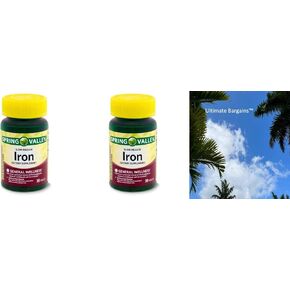 Spring Valley Slow-Release Iron Dietary Supplement, 60 Count + Your Vitamin Guide©