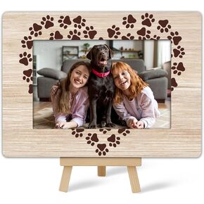 Dog Picture Frame, Dog Photo Frame Keepsake, Heart Doggy Memorial Frame, Loss Of Dog Sympathy Gift, Bereavement Gifts, In Loving Memory Picture Frame, Dog Lover Gifts-B(03)