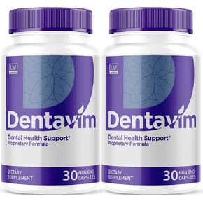 (2 Pack) Dentavim, Dentavim Capsules, Dentavim Advanced Formula Pills, Dentavim All Natural Vitamins for Oral Protection, Dentavim Reviews, 60 Capsules for 2 Months