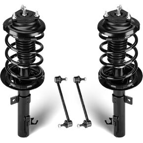 Front Strut Assembly Fit for Ford for Focus 2006-2011, Shock Absorber & Sway Bars End Links, Replace for 172257 172258 K80066, 4Pcs