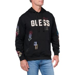 GUESS Men's Eco World Stamps Hoodie