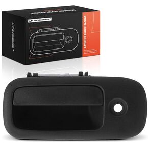 A-Premium Exterior Door Handle Front Left Driver Side - Compatible with 1996-2009 Chevy Express & GMC Savana 1500 2500 3500 4500 Van - Textured Black, w/Key Hole