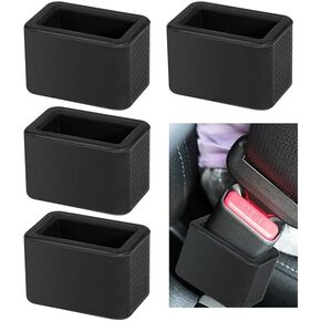 4 Pack Seat Belt Buckle Holder, Silicone Belt Buckle Holder Booster, Car Seat Buckle Release Tool for Easy Access to Universal Vehicle Seat Belt Buckle