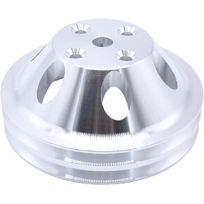LWP Long Water Pump Aluminum Double-Groove Upper Water Pump Pulley For Small Block Chevy SBC