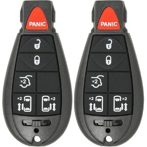 Key Fob P/N M3N5WY783X Car Key Replacement Fits for Grand Cherokee 2008-2013,for Dodge Ram 1500 2500 3500 2008-2010, for Chrysler Town & Country 2008-2015 (Pack of 2)