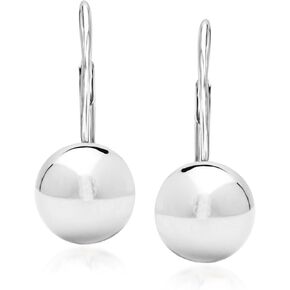 Ross-Simons Italian 10mm Sterling Silver Bead Drop Earrings
