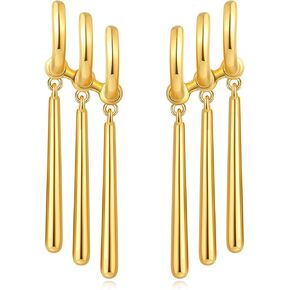Zoro Anime Earrings for Women Men Gold Chunky Zoro Bar Earrings Zoro Anime Cosplay Drop Earrings Zoro One Piece Earrings Silver Cuff Dangle Earrings Anime Statement Jewelry