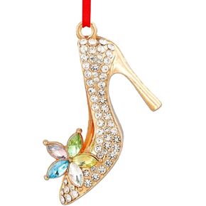 WhatSign High Heel Christmas Ornaments - Metal High Heel Shoe Ornaments for Christmas Tree Decorations High Heel Christmas Tree Keepsake Ornaments Christmas Ornaments Gifts for Women Girls