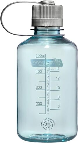 زجاجة مياه Nalgene Sustain Tritan خالية من مادة BPA مصنوعة من مواد مشتقة من 50% من النفايات البلاستيكية، 16 أونصة، فم ضيق in Saudi Arabia