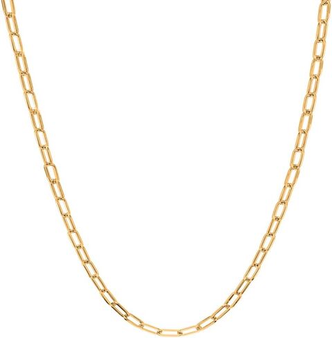 Savlano 925 Sterling Silver 3.5mm Solid Italian Diamond Cut Paperclip Link Chain Necklace with Gift Box for Women & Men - Made in Italy in Saudi Arabia