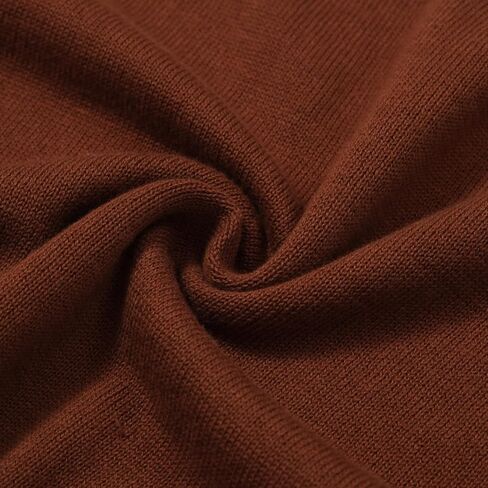 OXKNIT Mens Retro Knitted Shirt Short Sleeve Classic Crewneck Brown Shirt with Chest Striped in Kuwait