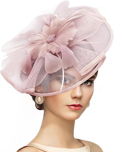 Christmas Fascinators Tea Headband - 2024 Green and Red Kentucky Derby Hats with Clip Elegant Fascinators Church Mesh Pillbox Hat with Flower and Feather for Halloween Women Christmas Party in Saudi Arabia