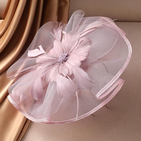 Christmas Fascinators Tea Headband - 2024 Green and Red Kentucky Derby Hats with Clip Elegant Fascinators Church Mesh Pillbox Hat with Flower and Feather for Halloween Women Christmas Party in Saudi Arabia