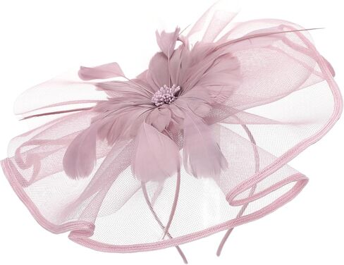 Christmas Fascinators Tea Headband - 2024 Green and Red Kentucky Derby Hats with Clip Elegant Fascinators Church Mesh Pillbox Hat with Flower and Feather for Halloween Women Christmas Party in Saudi Arabia