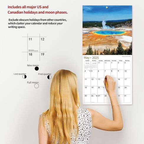 2025 Wall Calendar Funny Natures Dongs, November 2024 - December 2025, Funny Gag Gift for Adults, White Elephant Gift, 14-Month Organizer with D'ck Pics Nature Photos, 12" x 24" Opened in Kuwait