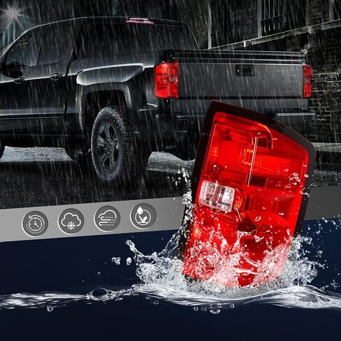 Tail Light Cover for 2014-2018 Chevy Silverado 1500, 2015-2019 Chevy Silverado 2500HD 3500HD, 2015-2019 GMC Sierra 3500HD, Pickup Driver and Passenger Side Rear Brake Signal Lamp Replacement in Kuwait