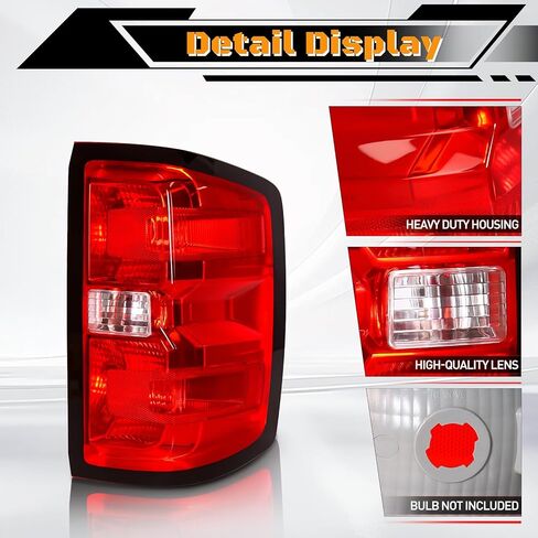 Tail Light Cover for 2014-2018 Chevy Silverado 1500, 2015-2019 Chevy Silverado 2500HD 3500HD, 2015-2019 GMC Sierra 3500HD, Pickup Driver and Passenger Side Rear Brake Signal Lamp Replacement in Kuwait