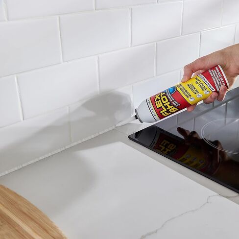 Flex Shot, 8 oz, Almond, Flexible Rubber Silicone Sealant, Waterproof Caulk, UV Resistant, No Caulk Gun Needed, Perfect for Kitchen, Bath, Showers, Sinks, Baseboards in Saudi Arabia