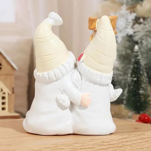 Cute Coffee Gnomes Figure Decorations Coffee Gifts Swedish Christmas Statue Decorations Home Kitchen Decor (White) in Saudi Arabia