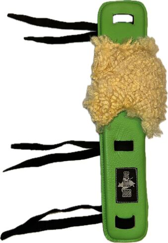 Bull Riding Rope Pad Adult White w Sheep Wool Leather Pad 15" x 4" in Saudi Arabia