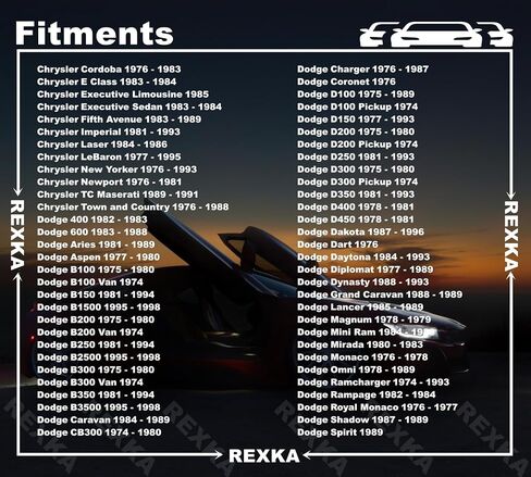 10 قطع من Rexka ممسحة الزجاج الأمامي ذراع ربط غطاء البطانة حلقة تثبيت صامولة 3799089 لكرايسلر 1995-76، دودج 1998-74، بليموث 1989-74 - كرايسلر دودج بليموث 03431634 03799089 49440 in Saudi Arabia