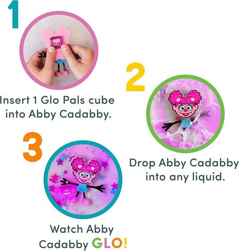 Glo Pals x Sesame Street Elmo Water-Activated Bath Toy with 6 Reusable Light-Up Cubes for Sensory Play in Saudi Arabia