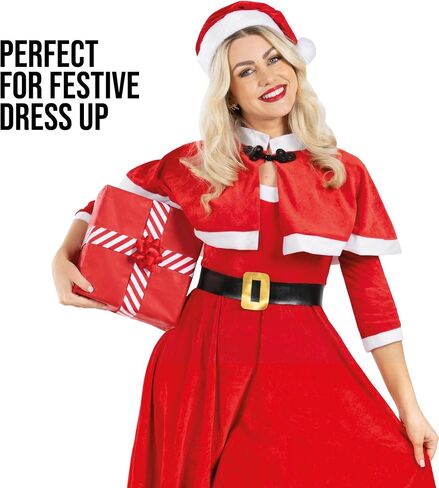 fun shack Santa Costume Women Dress, Women Santa Claus Costume, Cute Santa Costume for Women, Mrs Claus Costume for Women in Saudi Arabia