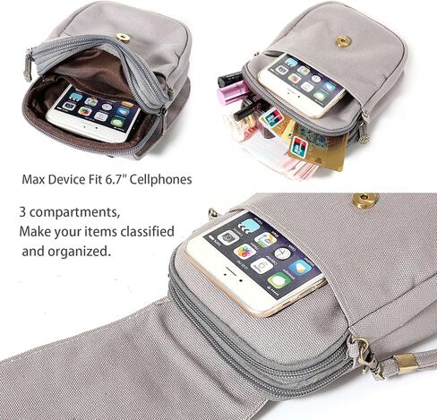 Goodhan Embroidery Canvas Crossbody Bag Cell phone Pouch Coin Purse for Women in Saudi Arabia