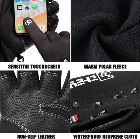 Winter Gloves for Men Women，Touch Screen, Waterproof, Non-Slip, Suitable for Cycling, Hiking, Running, Outdoor Sports in Saudi Arabia