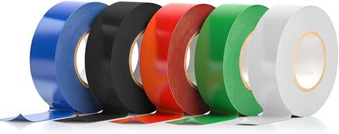 DYSMIO Electrical Tape Red Color - Professional Vinyl Waterproof Electrical Tape for Outdoor Use, Electric Repairs - Flame-Retardant & Weather-Proof - 7-mil Thick, 3/4" Wide, 60-ft Long - 10-Pack in Saudi Arabia