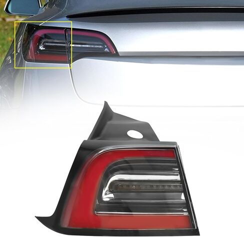 مصباح خلفي متوافق مع موديل 2017-2020 Tesla Model 3 Model Y، استبدال مجموعة مصابيح الفرامل الخلفية اليمنى LED (جانب الركاب) (جانب السائق) in Kuwait