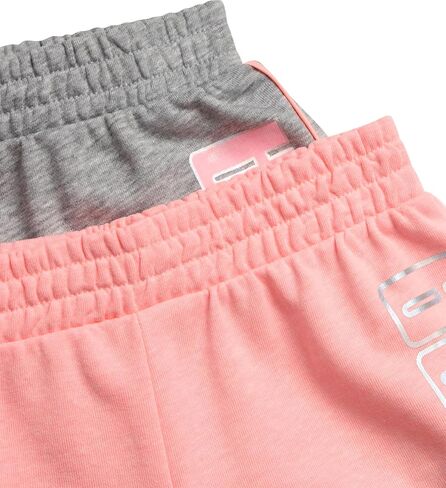 PUMA Girls' Active Shorts - 2 Pack Lightweight Athletic Cotton-Blend French Terry Activewear Shorts for Girls (Sizes: 7-16) in Saudi Arabia