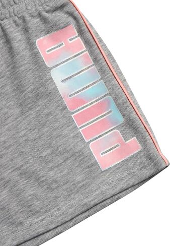 PUMA Girls' Active Shorts - 2 Pack Lightweight Athletic Cotton-Blend French Terry Activewear Shorts for Girls (Sizes: 7-16) in Saudi Arabia
