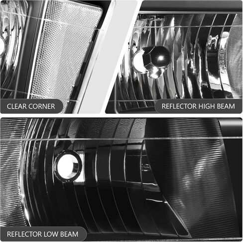 DNA MOTORING Pair of OE Style Headlights Compatible With 04-12 Colorado Canyon, Black/Clear/Clear, HL-OH-CCGC044P-BK-CL1 in Saudi Arabia
