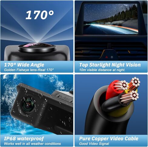 AHD 720P Vehicle Backup Camera Compatible with BMW E82 E88 E84 E90 E91 E92 E93 E70 E60 E61 E39 3 5 X5 X6 Trunk Handle Camera in Kuwait