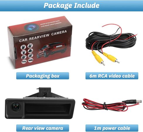 AHD 720P Vehicle Backup Camera Compatible with BMW E82 E88 E84 E90 E91 E92 E93 E70 E60 E61 E39 3 5 X5 X6 Trunk Handle Camera in Kuwait