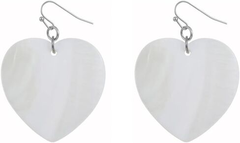 Heart Shaped Dangle Earrings for Women Handmade Shell Beads Drop Earrings for Mother's Day Valentine's Day Gift in Kuwait