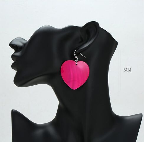 Heart Shaped Dangle Earrings for Women Handmade Shell Beads Drop Earrings for Mother's Day Valentine's Day Gift in Kuwait