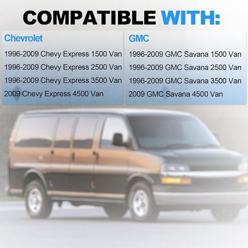 Exterior Door Handle Set, 3PCS Front Left & Right & Rear Right Side Door Handles for 1996-2009 Chevy Express, GMC Savana 1500 2500 3500 4500 Van, Replace# 79320, 79321, 83373 in Saudi Arabia
