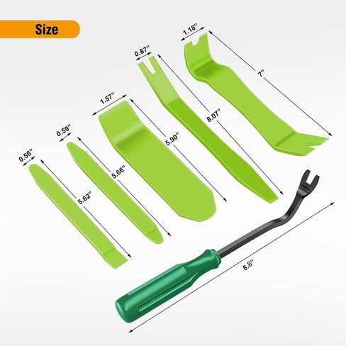 GOOACC 6PCS Auto Trim Removal Tool Kit No-Scratch Tool Kit for Car Audio Dash Panel Window Molding Fastener Remover Tool Kit-Yellow in Saudi Arabia