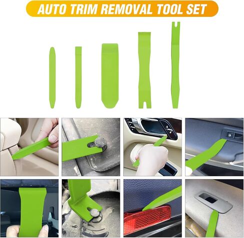 GOOACC 6PCS Auto Trim Removal Tool Kit No-Scratch Tool Kit for Car Audio Dash Panel Window Molding Fastener Remover Tool Kit-Yellow in Saudi Arabia