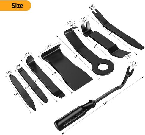 GOOACC 6PCS Auto Trim Removal Tool Kit No-Scratch Tool Kit for Car Audio Dash Panel Window Molding Fastener Remover Tool Kit-Yellow in Saudi Arabia