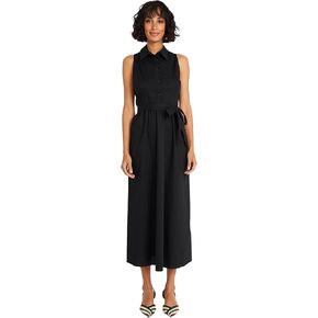 Maggy London Collared Neck Midi A-line Pockets and Button Placket | Casual Dresses for Women