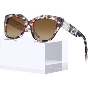 CARFIA Acetate Cat Eye Women's Sunglasses Polarized UV Protection, Retro Stylish Sunnies for Hiking Driving Daily Wear CF1018