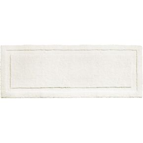 mDesign Large Modern Bath Mat Runner - Non-Skid Bathroom Runner Rug - Long Bath Mat - Oversized Machine Washable Bathroom Floor Carpet Rug - Extra Long Bathroom Rug - Hydra Collection - Ivory