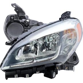 LONGLING Replacement Driver Left Side Chrome Headlight Headlamp Complete with Bulbs for RAM Promaster City 2015-2023