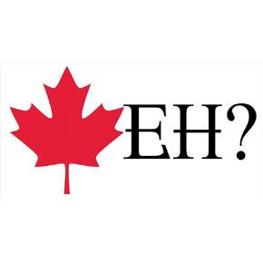 EH? Bumper Sticker (Canadian Toronto Funny Maple Leaf Canada eh)