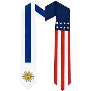 Uruguay Flag International Students Graduation Sash Stole Scarves 180 X 13 CM/70 X 5 INCHES Double Sided Graduation Decoration Item