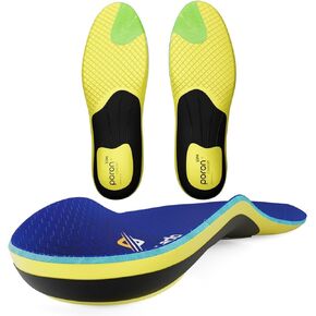 High Arch Support Plantar Fasciitis Flat Feet Foot Pain Relief Shoe Insoles Men & Shoe Inserts For Women, Anti Slip Shock Absorbing Insoles Orthotics Work Boot Inserts All Day Standing Running