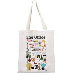 MEIKIUP Funny Office Canvas Tote Bag Office Fans Gift TV Show Merchandise Shoulder Bag Shopping Bag Office Theme Bags
